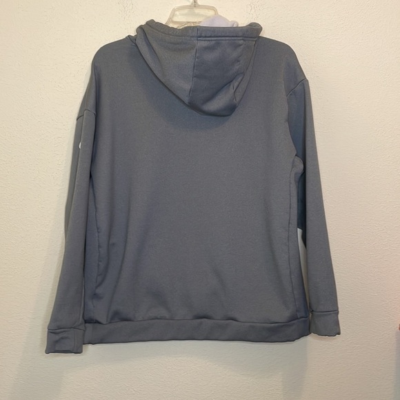 Nike Gray And White Just Do It High Neck Hoodie Size Medium - Picture 6 of 9